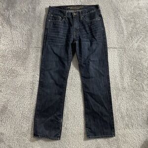American Eagle Jeans Mens Size 29x30 Original Straight Blue‎ Denim Dark Wash